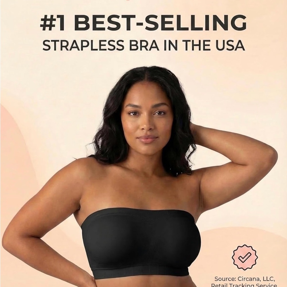 NWOT Shapermint Black Wireless Seamless Bralette with Detachable Straps - Picture 4 of 10